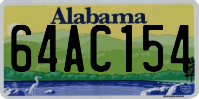 AL license plate 64AC154