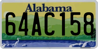 AL license plate 64AC158
