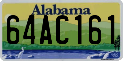 AL license plate 64AC161