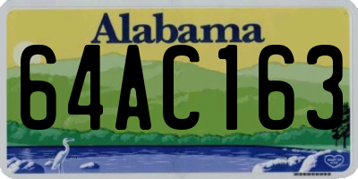 AL license plate 64AC163
