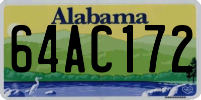 AL license plate 64AC172