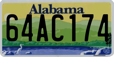 AL license plate 64AC174