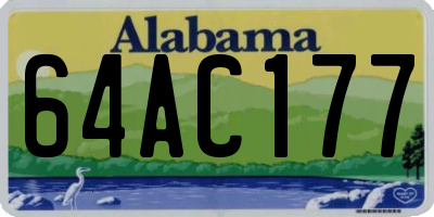 AL license plate 64AC177