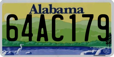 AL license plate 64AC179