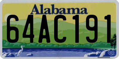 AL license plate 64AC191