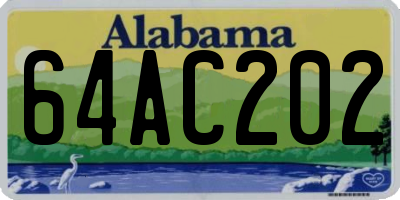 AL license plate 64AC202