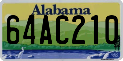 AL license plate 64AC210