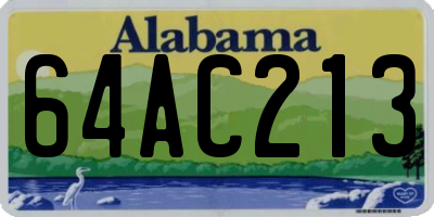 AL license plate 64AC213
