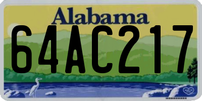 AL license plate 64AC217