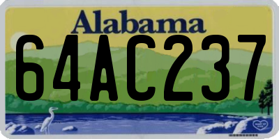 AL license plate 64AC237