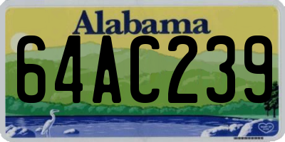 AL license plate 64AC239