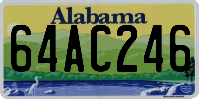 AL license plate 64AC246