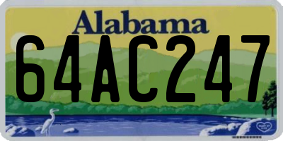 AL license plate 64AC247