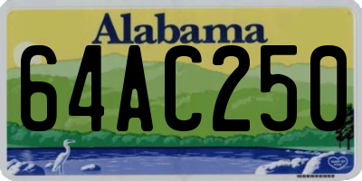 AL license plate 64AC250