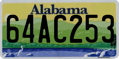 AL license plate 64AC253