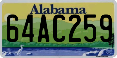 AL license plate 64AC259