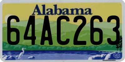 AL license plate 64AC263