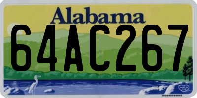 AL license plate 64AC267