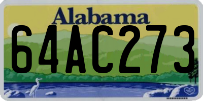 AL license plate 64AC273
