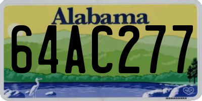 AL license plate 64AC277