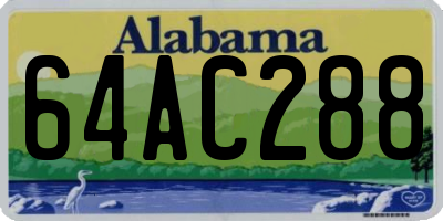 AL license plate 64AC288
