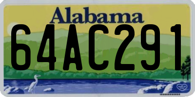 AL license plate 64AC291