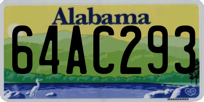 AL license plate 64AC293