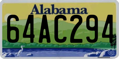 AL license plate 64AC294