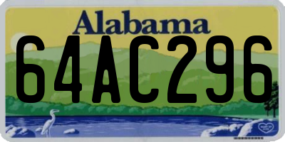 AL license plate 64AC296