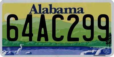 AL license plate 64AC299