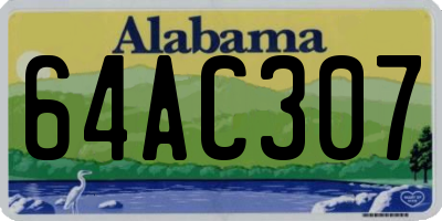 AL license plate 64AC307