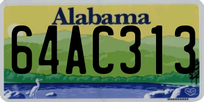 AL license plate 64AC313
