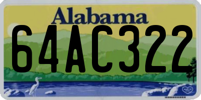 AL license plate 64AC322