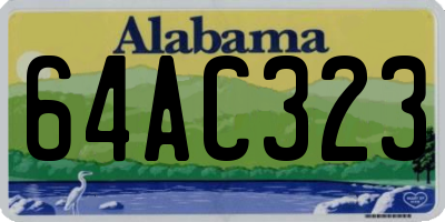 AL license plate 64AC323