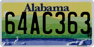 AL license plate 64AC363
