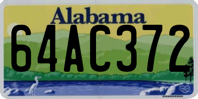 AL license plate 64AC372