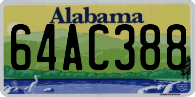 AL license plate 64AC388