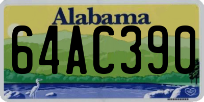 AL license plate 64AC390