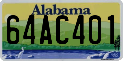 AL license plate 64AC401