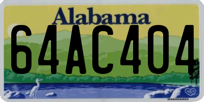 AL license plate 64AC404