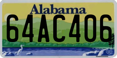 AL license plate 64AC406