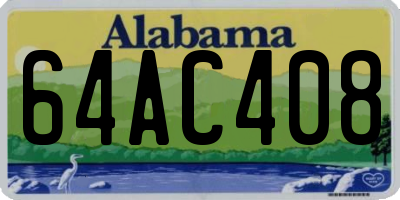 AL license plate 64AC408