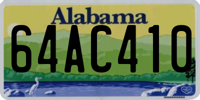 AL license plate 64AC410