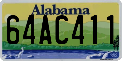 AL license plate 64AC411