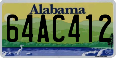 AL license plate 64AC412