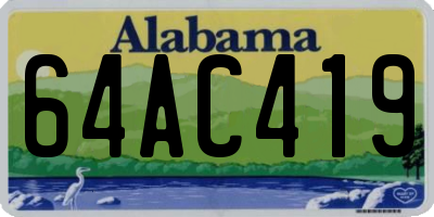 AL license plate 64AC419