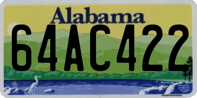 AL license plate 64AC422
