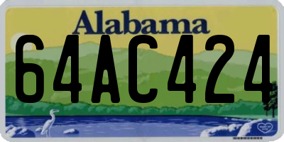 AL license plate 64AC424