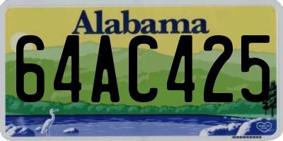 AL license plate 64AC425