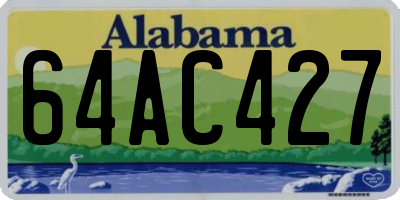 AL license plate 64AC427